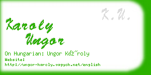 karoly ungor business card
